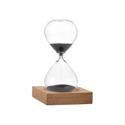 Hourglass On Wood Base 8x16
