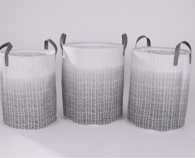 Basket  Grey Chevron Fabric