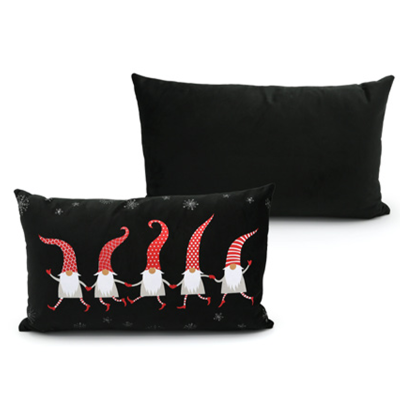 GNOMES DANSEURS Coussin lombaire en velours