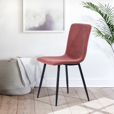 Maxim - Velvet Dining Chair with Metal Legs