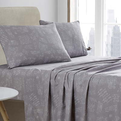 Ensemble de draps en microfibre PARIS MAP - Gris