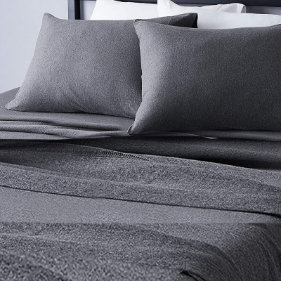 Ensemble de draps solides en tricot Jersey