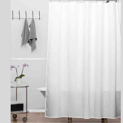 Solid Color Microfiber Shower Curtain