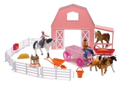 Valley Ranch - Ens. d'équitation et grange rose