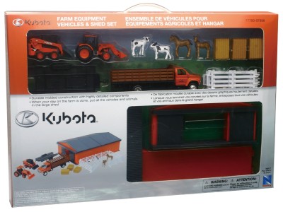 Kubota - Ens. de véhicules pour équipements agricoles et hangar