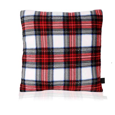 Coussin STEWART en velours/sherpa