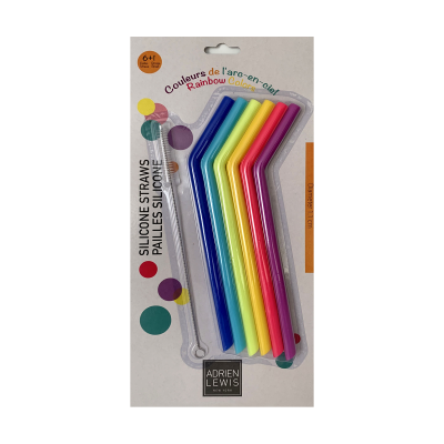 6pcs Silicone Straws 1.1 Cm