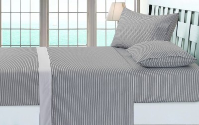 Sheet Set Stripe Black Lindam Collection Microfiber