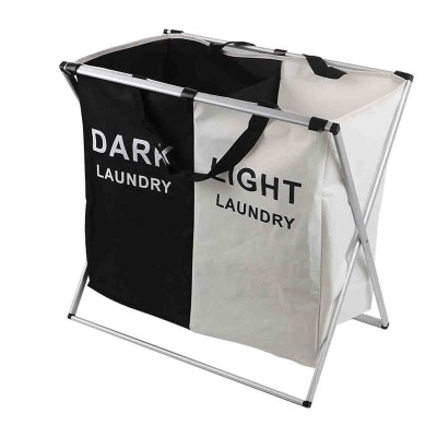 Studio 707-double Laundry Hamper With 2 Basket 59x37.5x58cm