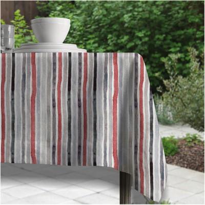 Tablecloth Black Red Stripe