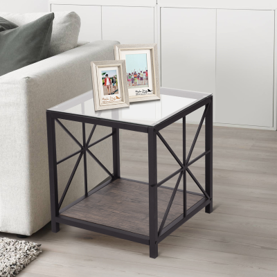 Atelier du Nord | Shape - Table d'appoint carrée industrielle