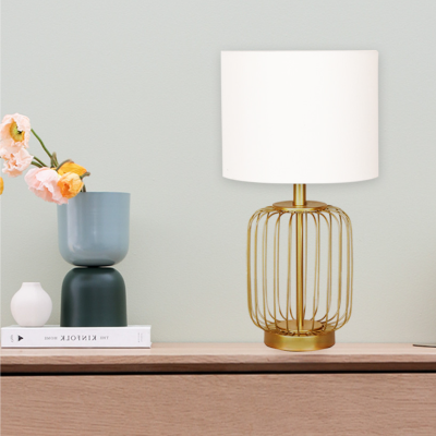 Table Lamp Gold Cage