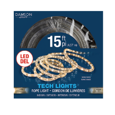 120 Led Rope Light 4.57m Warm White Lights