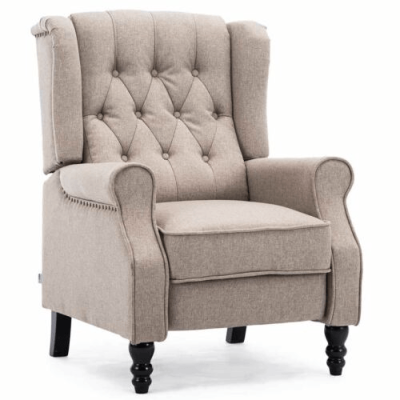 Althorp - Linen Push Back Reclining Chair