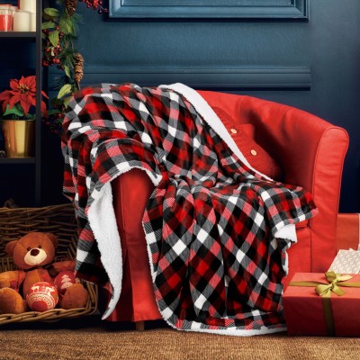 CHARLEVOIX Velour/Sherpa Blanket