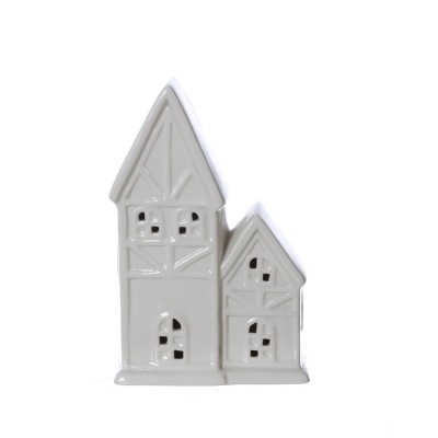 Maison en céramique blanche 10.7x6.5x16cm