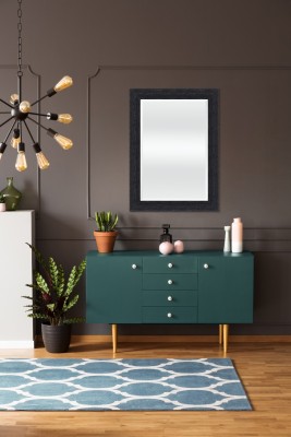 Textured Wood Look Mirror