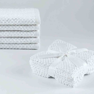 Le Spa - 5 pièces de tissu blanc pour le visage Popcorn