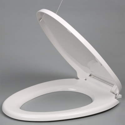 Siège de toilette allongé à fermeture amortie avec raccord supérieur | 46 x 36,5 cm