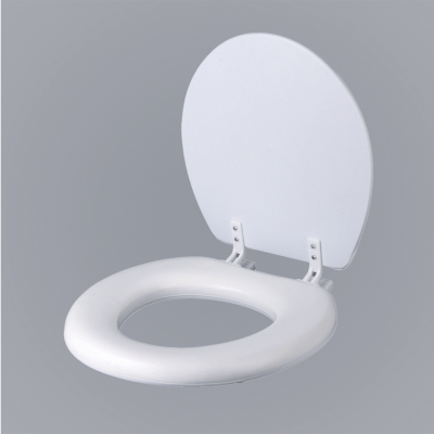 Siège de toilette rembourré et fermeture en douceur avec raccord supérieur | 42 x 36 cm