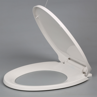 Siège de toilette allongé à fermeture amortie avec raccord supérieur | 42 × 35,3 cm