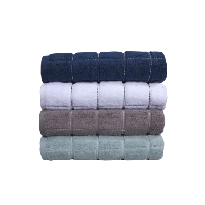 Midnight-Towel Teal Check Motif Teal Collection