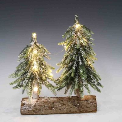 Lauren Taylor - Xmas Snowy Pine 2PC  Avec Led