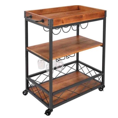 Atelier Du Nord- Wood & Metal Serving Trolley