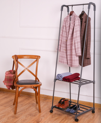 Coat Rack Rolling W/shelf  