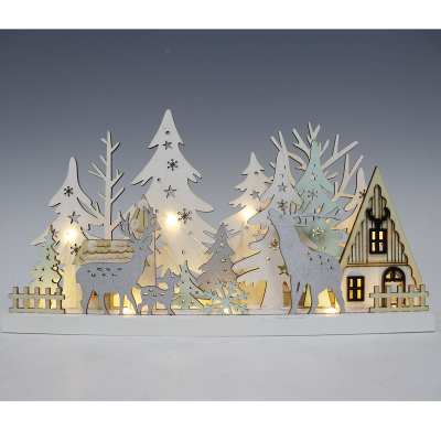 Scène de Noël en bois