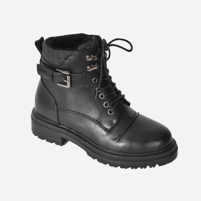 Short Side-zip Lace-up Boots