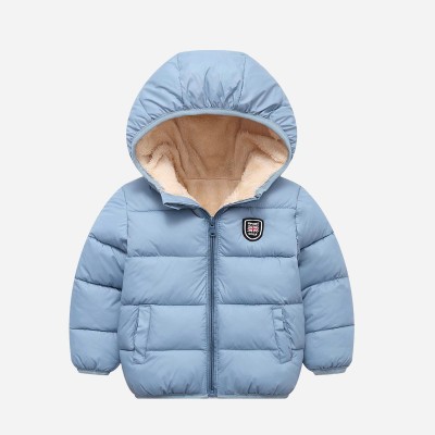 Girls Poly Filled Jacket With Sherpa Hood