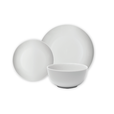 Service de table rond 12 pièces Toulouse White