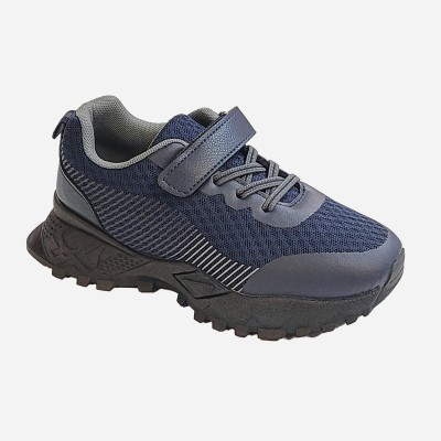 Lace Up Athletic Shoe With Velcro