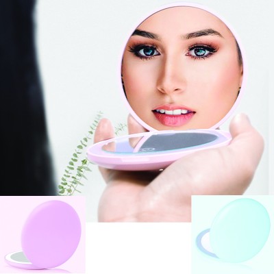 Miroir cosmétique DEL / grossissement 2 fois / rechargeable