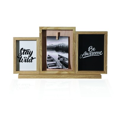 Cadres multi-photos de table - Bois Rustique