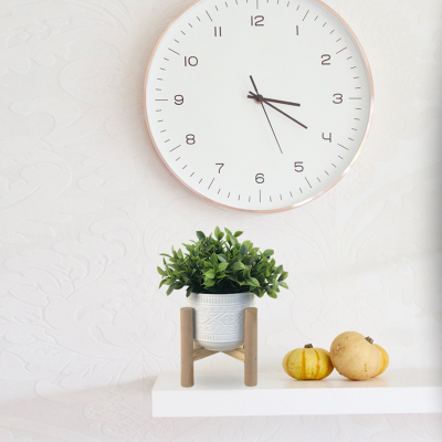 Grass Ceramic Pot In Woodstand 12x26.5 X Design 