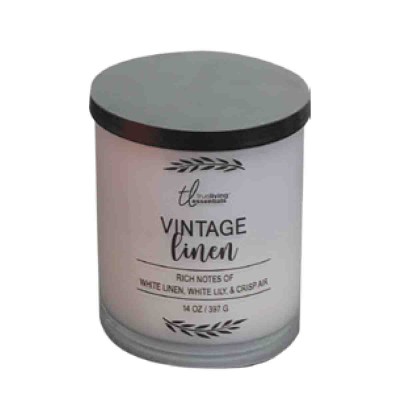 Bougie parfumée de qualité supérieure de 14 onces - Linge de maison vintage