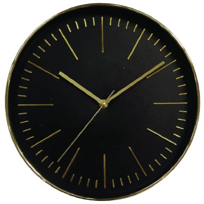  Horloge murale - Noir et or