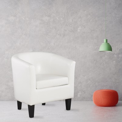 White PU Accent Tub Chair