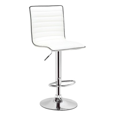 Adjustable Bar Stool - PU White