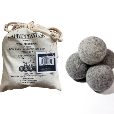 Wool Dryer Balls 4pk Grey