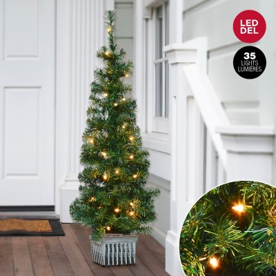 3.5ft Green Porch Tree W/35l 120 Tips