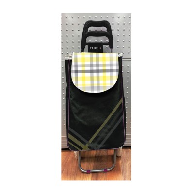 Shopping Trolley Bag Black Yellow Design