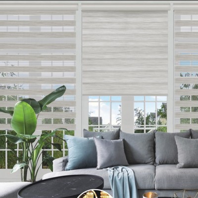 Day & Night - Cordless Wood Look Roller Blinds | Beige