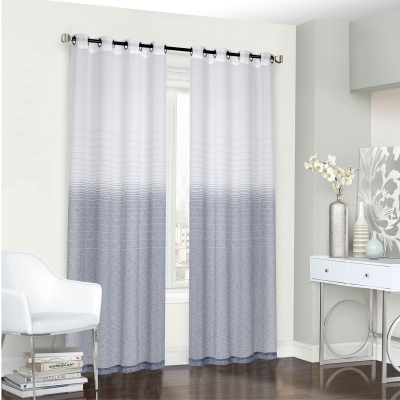 Grommet Panel 2pk 52x84 Zurich Blue Ombre Stripe