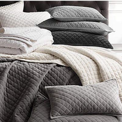 Quentin Diamond - Quilt Set Blue