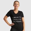 Black Graphic Letter T-Shirt - LIBERTÉ, ÉGALITÉ, HUMANITÉ - Magasins Hart | Hart Stores