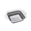 Collapsible Sq Basket White/grey