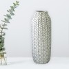 Vase White Ceramic Textured 10x10x32